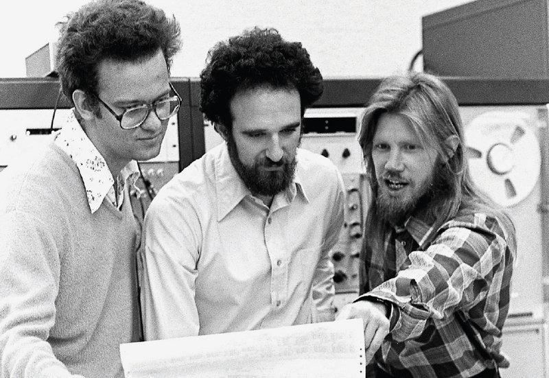 Ralph Merkle, Martin E. Hellman, and Whitfield Diffie, 1977..jpg